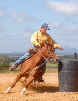 This photo of a rodeo barrel racer was taken by Fabio Cabrera of Tatui, Brazil.